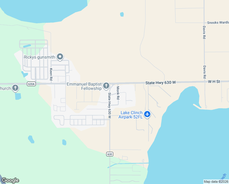 map of restaurants, bars, coffee shops, grocery stores, and more near 120 Brooks Road in Frostproof