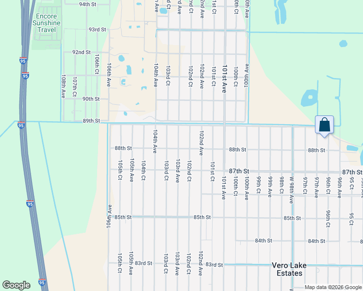 map of restaurants, bars, coffee shops, grocery stores, and more near 8825 103rd Avenue in Vero Beach