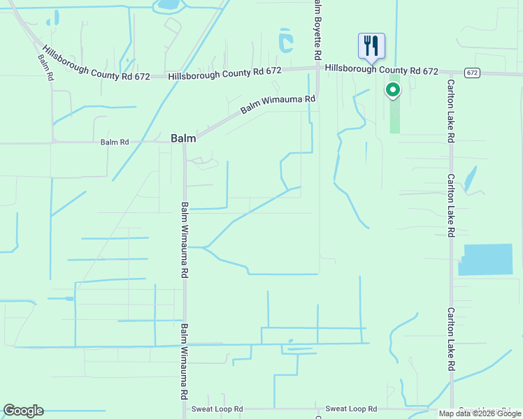 map of restaurants, bars, coffee shops, grocery stores, and more near 13510 New Jade Ave in Wimauma