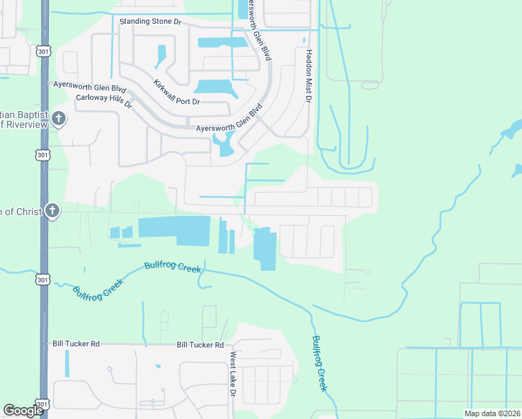 map of restaurants, bars, coffee shops, grocery stores, and more near 10254 Carloway Hills Drive in Wimauma