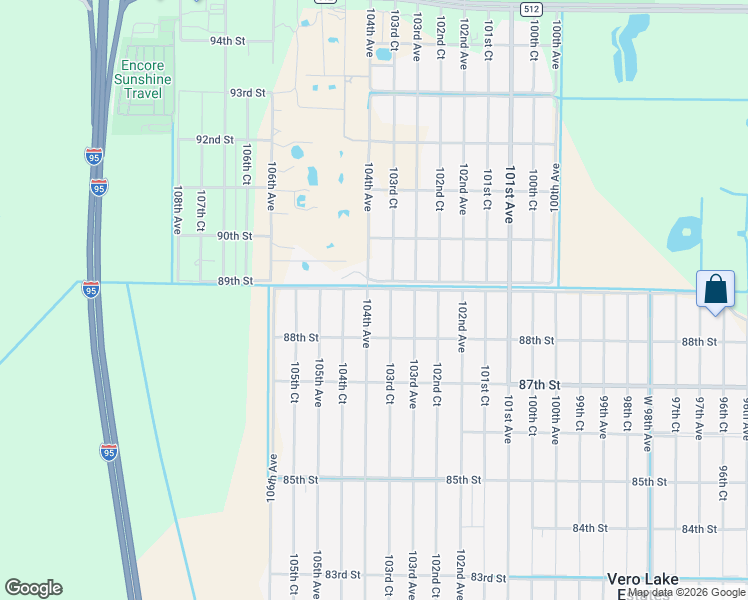 map of restaurants, bars, coffee shops, grocery stores, and more near 8876 104th Avenue in Vero Beach
