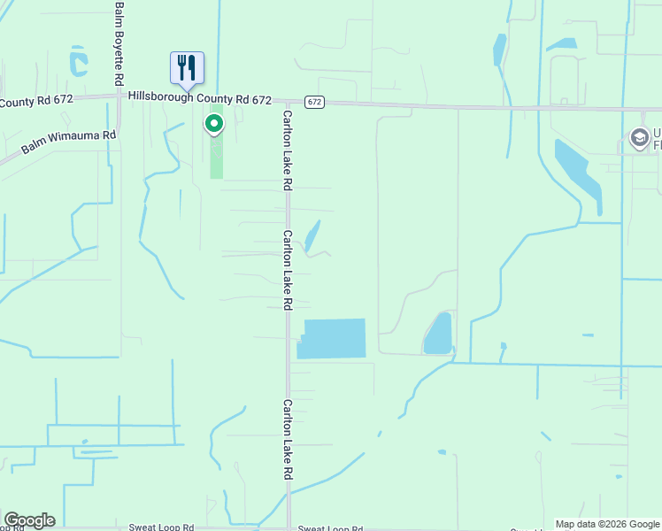 map of restaurants, bars, coffee shops, grocery stores, and more near 15024 Carlton Lake Road in Wimauma