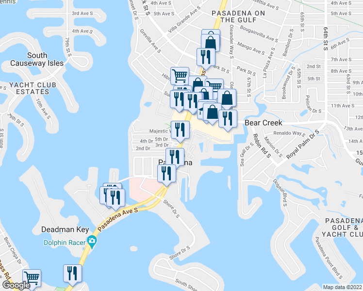 map of restaurants, bars, coffee shops, grocery stores, and more near 1350 Pasadena Avenue South in South Pasadena