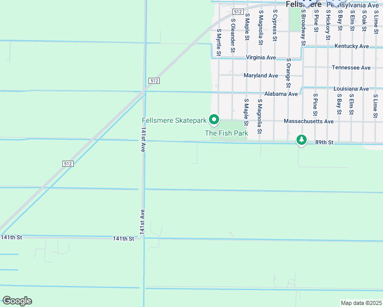 map of restaurants, bars, coffee shops, grocery stores, and more near 13945 89th Street in Fellsmere