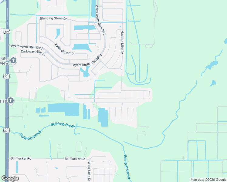 map of restaurants, bars, coffee shops, grocery stores, and more near 14823 Crescent Rock Drive in Wimauma