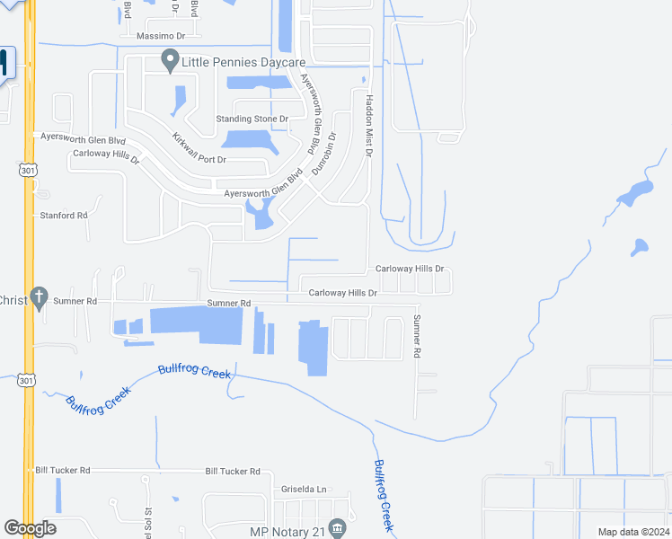 map of restaurants, bars, coffee shops, grocery stores, and more near 14823 Crescent Rock Drive in Wimauma
