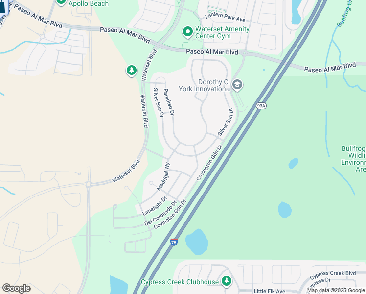 map of restaurants, bars, coffee shops, grocery stores, and more near 7528 Paradiso Drive in Apollo Beach
