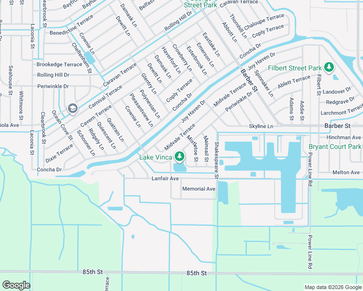 map of restaurants, bars, coffee shops, grocery stores, and more near 1731 Mistletoe Street in Sebastian