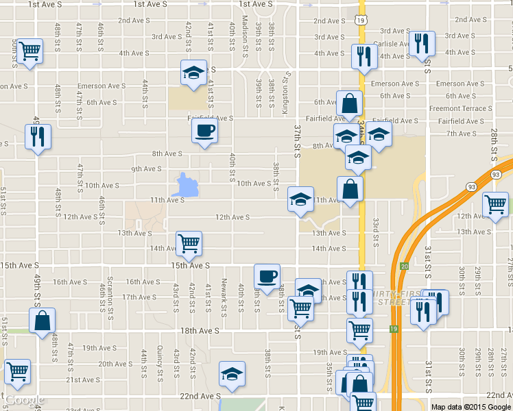 map of restaurants, bars, coffee shops, grocery stores, and more near 3922 11th Avenue South in St. Petersburg