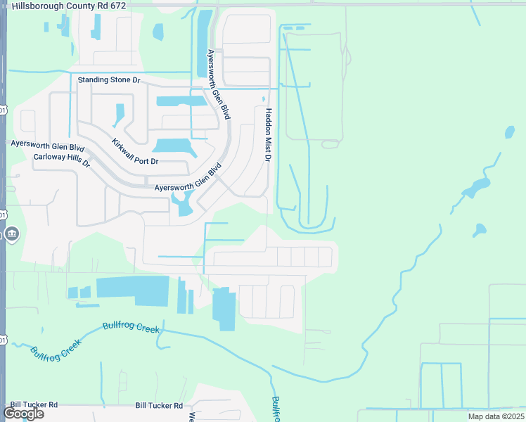 map of restaurants, bars, coffee shops, grocery stores, and more near 14617 Crescent Rock Drive in Wimauma
