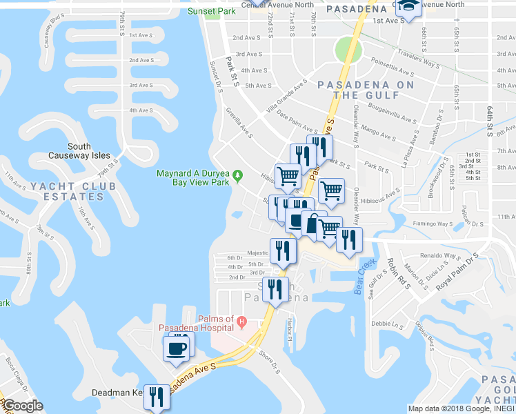 map of restaurants, bars, coffee shops, grocery stores, and more near 1140 Rue De Rois in South Pasadena