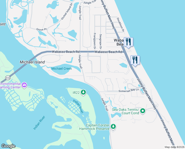 map of restaurants, bars, coffee shops, grocery stores, and more near 9125 Seasons Terrace in Vero Beach
