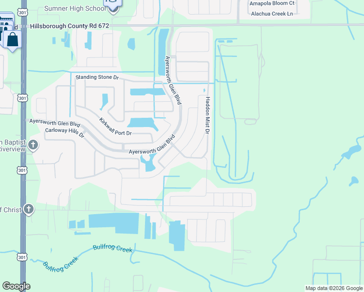 map of restaurants, bars, coffee shops, grocery stores, and more near 14528 Dunrobin Dr in Wimauma