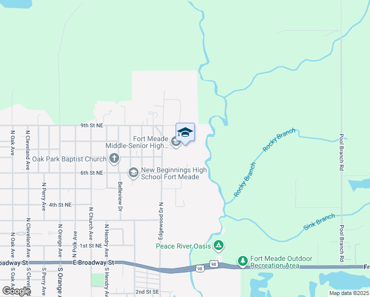 map of restaurants, bars, coffee shops, grocery stores, and more near 700 Edgewood Drive North in Fort Meade