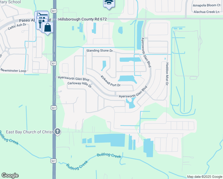 map of restaurants, bars, coffee shops, grocery stores, and more near 10880 Standing Stone Drive in Wimauma