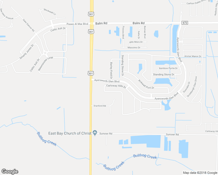 map of restaurants, bars, coffee shops, grocery stores, and more near 10745 Carloway Hills Drive in Wimauma