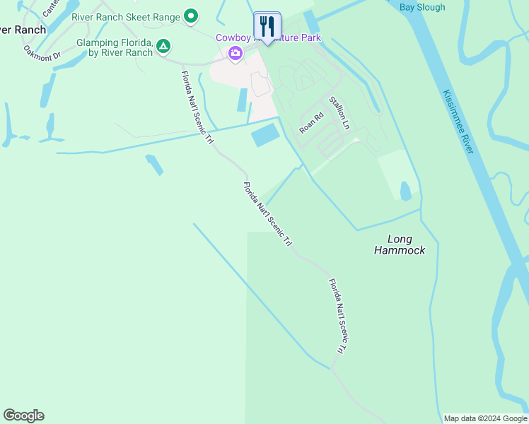 map of restaurants, bars, coffee shops, grocery stores, and more near Kicco Grade Road in Lake Wales