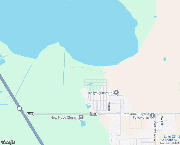 map of restaurants, bars, coffee shops, grocery stores, and more near 701 Keen Road in Frostproof