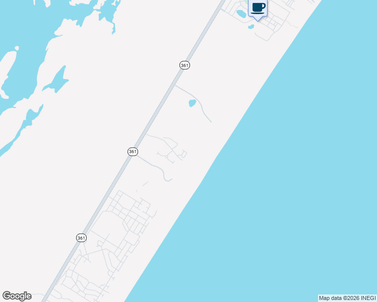 map of restaurants, bars, coffee shops, grocery stores, and more near 5945 Texas 361 in Port Aransas