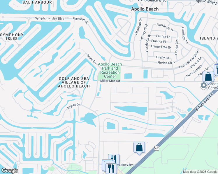 map of restaurants, bars, coffee shops, grocery stores, and more near 442 Cedar Falls Drive in Tampa
