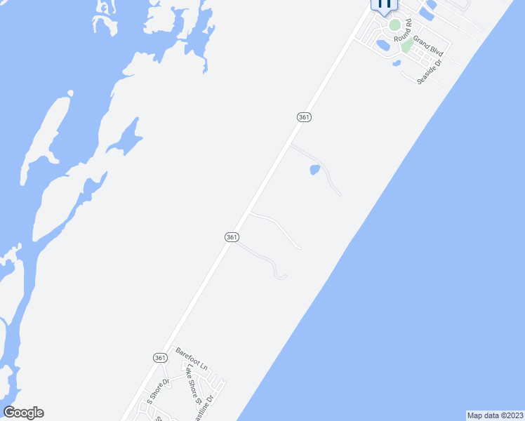 map of restaurants, bars, coffee shops, grocery stores, and more near 5495 Texas 361 in Port Aransas