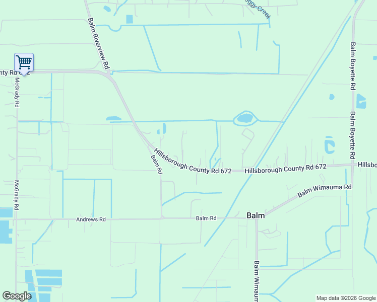 map of restaurants, bars, coffee shops, grocery stores, and more near 14822 Juntunen Acres Lane in Riverview
