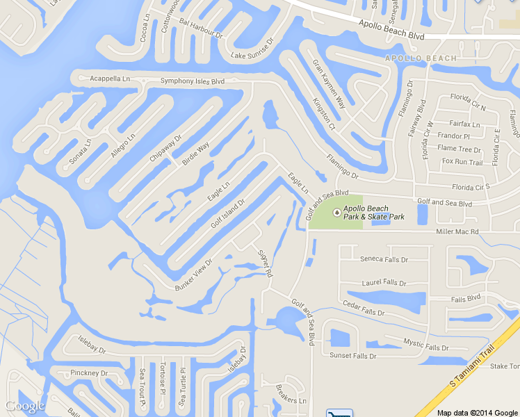 map of restaurants, bars, coffee shops, grocery stores, and more near 715 Bunker View Drive in Apollo Beach