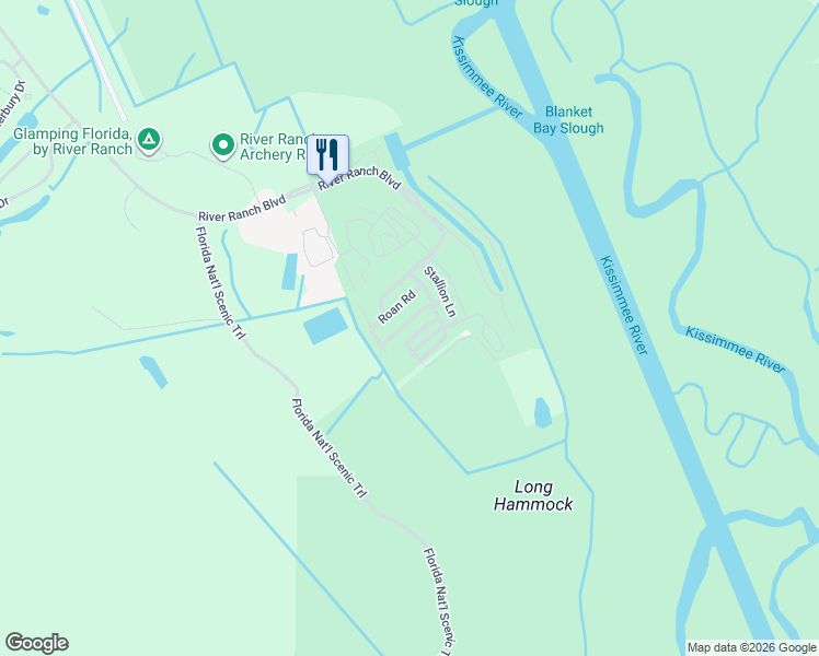 map of restaurants, bars, coffee shops, grocery stores, and more near 53 Palomino Path in Lake Wales