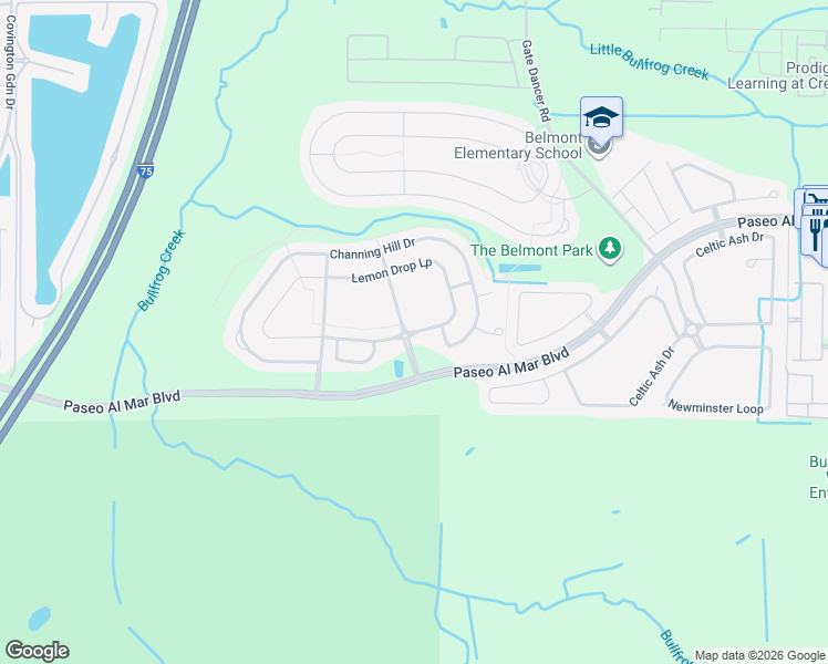 map of restaurants, bars, coffee shops, grocery stores, and more near 9782 Lemon Drop Loop in Sun City Center