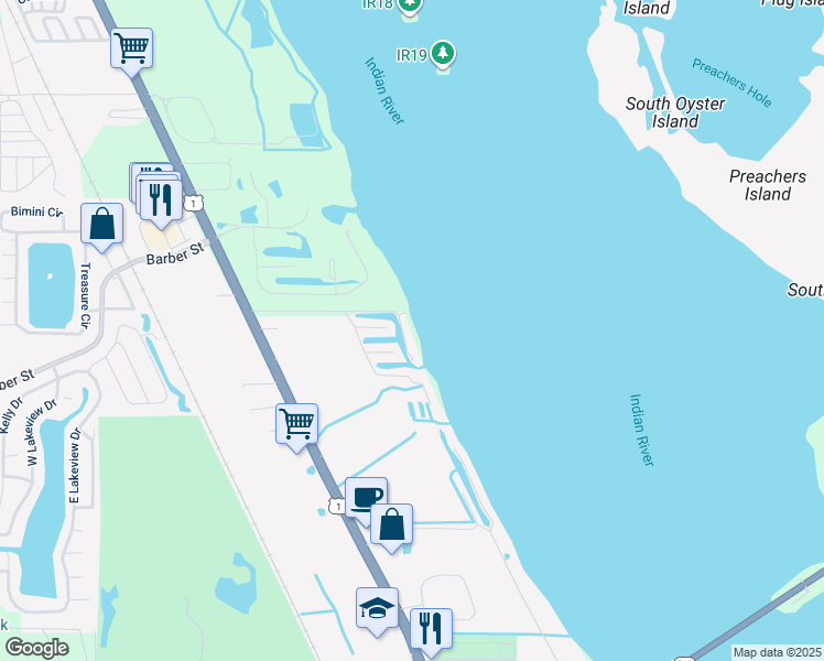 map of restaurants, bars, coffee shops, grocery stores, and more near 9448 52 Court in Sebastian