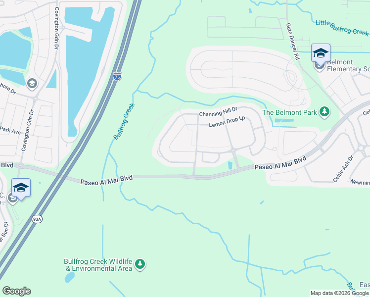 map of restaurants, bars, coffee shops, grocery stores, and more near 9825 Sage Creek Drive in Riverview
