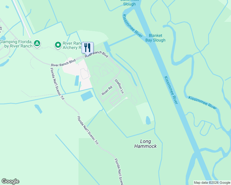 map of restaurants, bars, coffee shops, grocery stores, and more near 53 Palomino Path in Lake Wales