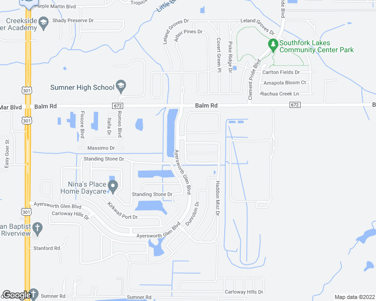 map of restaurants, bars, coffee shops, grocery stores, and more near 11102 Carrick Stone Street in Wimauma