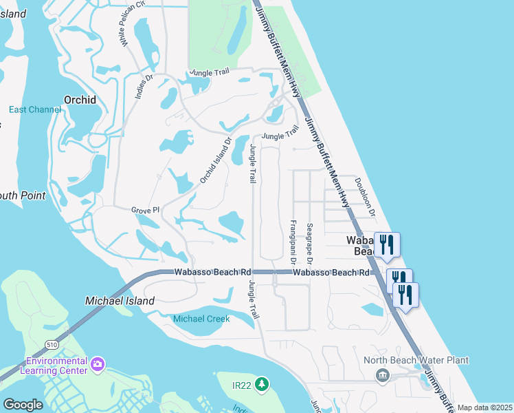 map of restaurants, bars, coffee shops, grocery stores, and more near 9495 West Maiden Court in Vero Beach