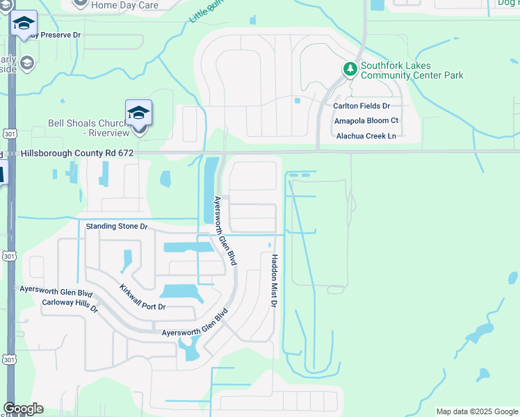 map of restaurants, bars, coffee shops, grocery stores, and more near 11204 Carrick Stone Street in Wimauma