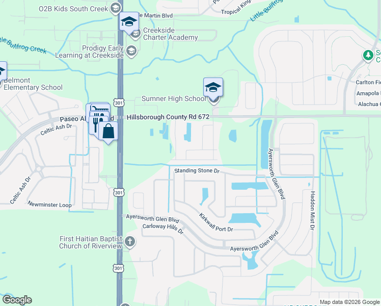 map of restaurants, bars, coffee shops, grocery stores, and more near 10620 Aldo Moro Drive in Wimauma