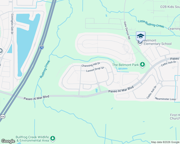 map of restaurants, bars, coffee shops, grocery stores, and more near Lemon Drop Loop in Sun City Center