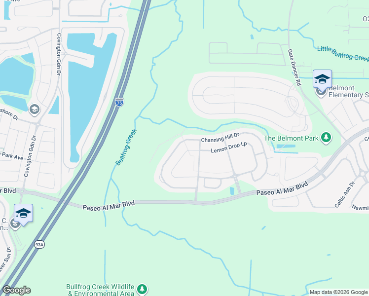 map of restaurants, bars, coffee shops, grocery stores, and more near 9520 Channing Hill Drive in Sun City Center