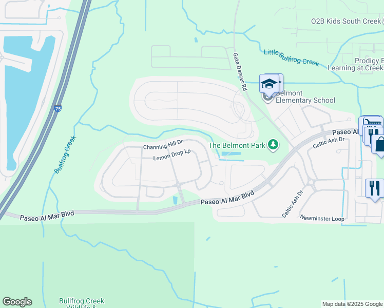 map of restaurants, bars, coffee shops, grocery stores, and more near 9635 Lemon Drop Loop in Ruskin
