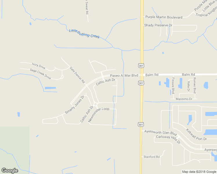 map of restaurants, bars, coffee shops, grocery stores, and more near 10202 Stedfast Court in Ruskin