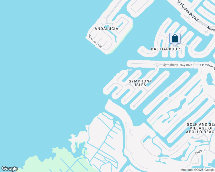 map of restaurants, bars, coffee shops, grocery stores, and more near 1013 Symphony Isles Boulevard in Apollo Beach