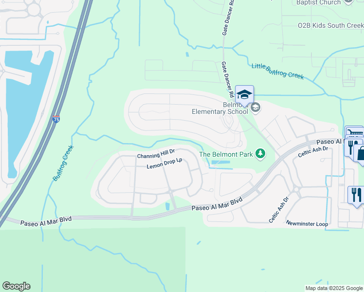 map of restaurants, bars, coffee shops, grocery stores, and more near 9630 Channing Hill Drive in Ruskin
