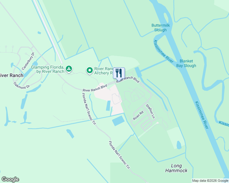 map of restaurants, bars, coffee shops, grocery stores, and more near 30336 River Ranch Boulevard in River Ranch