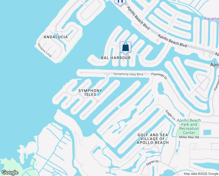 map of restaurants, bars, coffee shops, grocery stores, and more near 913 Allegro Lane in Apollo Beach
