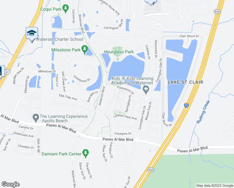 map of restaurants, bars, coffee shops, grocery stores, and more near 6331 Shore Vista Place in Apollo Beach