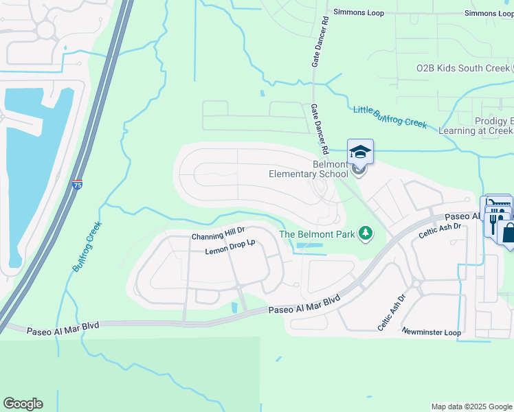 map of restaurants, bars, coffee shops, grocery stores, and more near 9918 Sage Creek Drive in Sun City Center