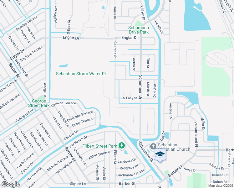 map of restaurants, bars, coffee shops, grocery stores, and more near 130 Caprona Street in Sebastian