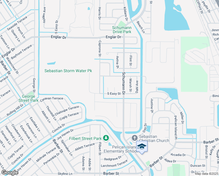 map of restaurants, bars, coffee shops, grocery stores, and more near 136 Maggie Way in Sebastian