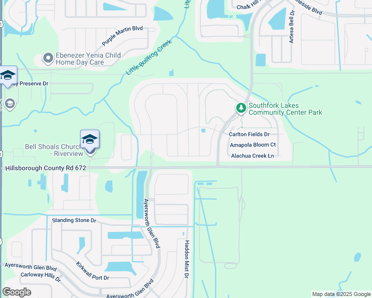 map of restaurants, bars, coffee shops, grocery stores, and more near 14234 Covert Green Place in Riverview