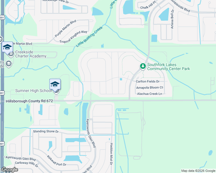 map of restaurants, bars, coffee shops, grocery stores, and more near 13926 Arbor Pines Drive in Riverview